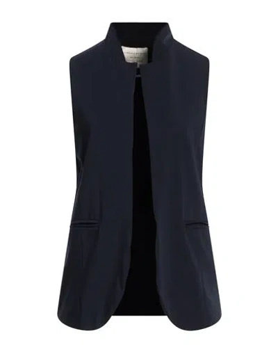 Alessia Santi Woman Tailored Vest Midnight Blue Size 2 Polyester, Viscose, Elastane