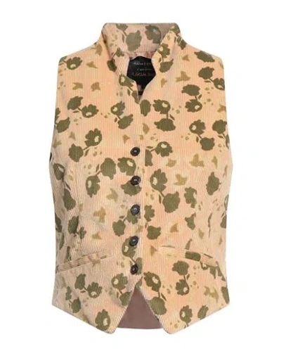 Alessia Santi Woman Tailored Vest Sand Size 6 Cotton, Modal, Polyester, Elastane In Beige