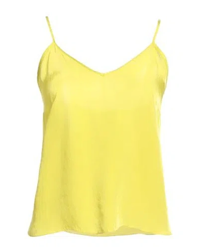 Alessia Santi Woman Top Lime Green Size 8 Viscose, Cupro