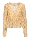 Alessia Santi Woman Top Apricot Size 4 Cotton, Silk In Orange