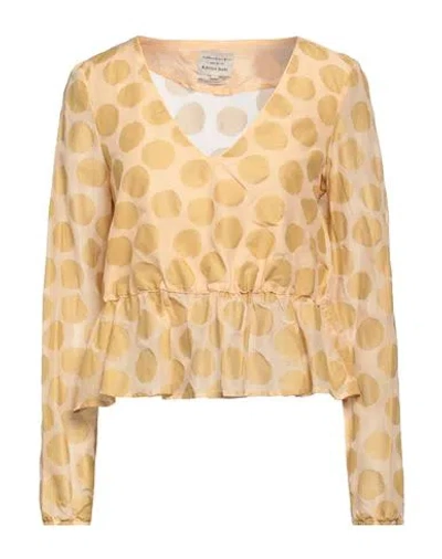 Alessia Santi Woman Top Apricot Size 4 Cotton, Silk In Orange