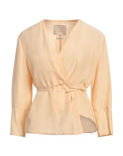 Alessia Santi Woman Top Apricot Size 6 Cotton, Silk In Orange