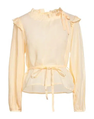 Alessia Santi Woman Top Apricot Size 6 Ramie In Yellow