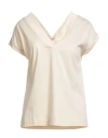 Alessia Santi Woman Top Beige Size 1 Cotton In Neutral