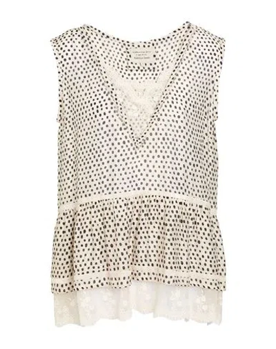 Alessia Santi Woman Top Beige Size 10 Viscose, Silk In Nude