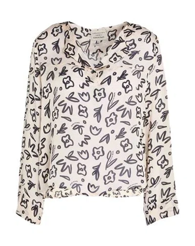 Alessia Santi Woman Top Beige Size 4 Silk In White