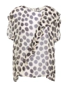 Alessia Santi Woman Top Beige Size 6 Viscose, Silk In Multi
