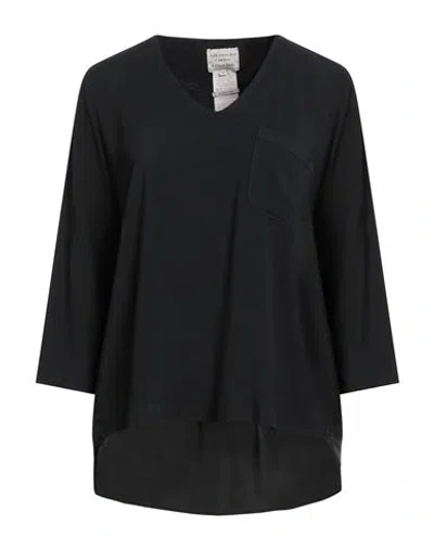 Alessia Santi Woman Top Black Size 2 Viscose, Cupro