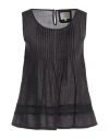 Alessia Santi Woman Top Black Size 4 Ramie