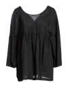 Alessia Santi Woman Blouse Black Size 8 Cotton
