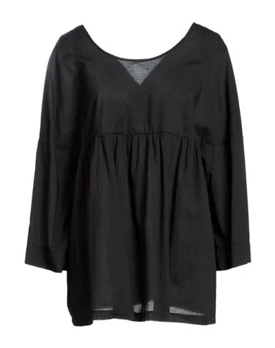 Alessia Santi Woman Blouse Black Size 8 Cotton