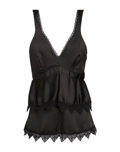 Alessia Santi Woman Top Black Size 8 Polyester, Polyamide