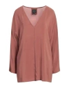 Alessia Santi Woman Top Brown Size 6 Viscose