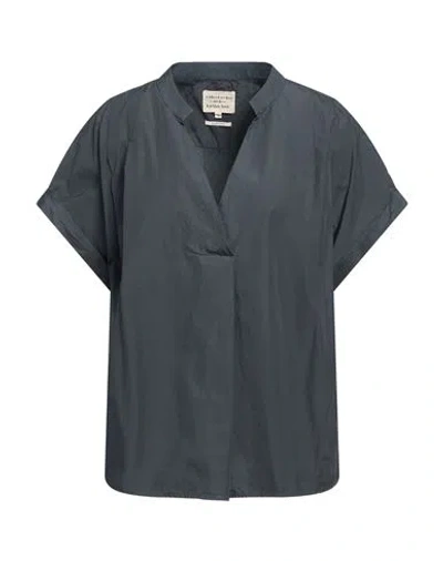 Alessia Santi Woman Top Charcoal Size 10 Cotton In Gray
