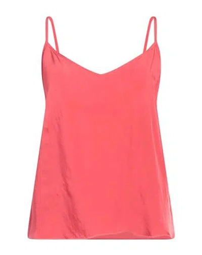 Alessia Santi Woman Top Coral Size 6 Viscose, Cupro In Red