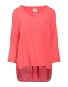 Alessia Santi Woman Top Coral Size 6 Viscose, Cupro In Multi