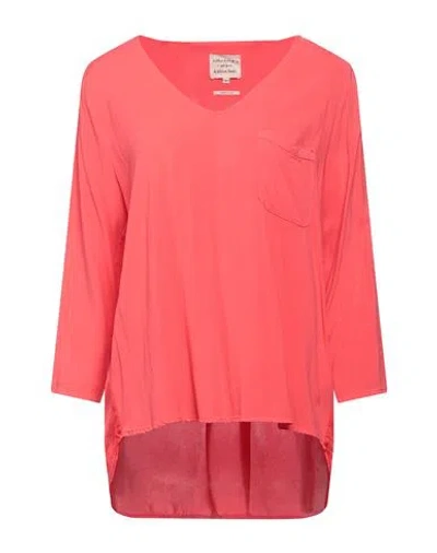 Alessia Santi Woman Top Coral Size 6 Viscose, Cupro In Multi