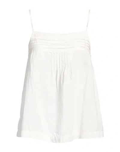 Alessia Santi Woman Top Cream Size 8 Linen, Cotton In White