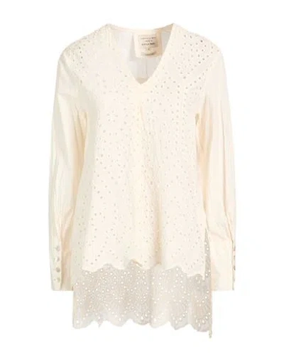 Alessia Santi Woman Top Cream Size 8 Cotton In White
