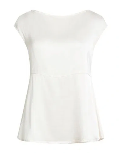 Alessia Santi Woman Top Cream Size 8 Viscose, Elastane In White