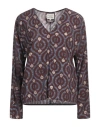 Alessia Santi Woman Top Dark Brown Size 12 Viscose In Brown