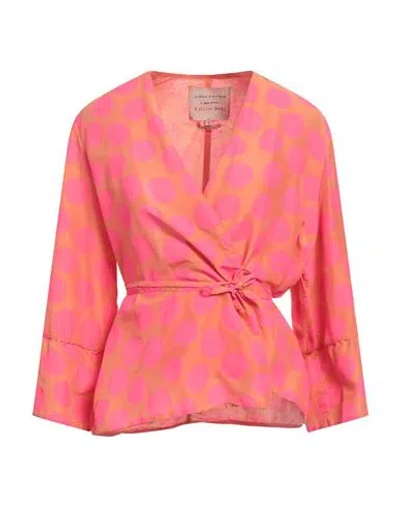 Alessia Santi Woman Top Fuchsia Size 8 Cotton, Silk In Pink