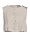 Alessia Santi Woman Top Grey Size 6 Linen