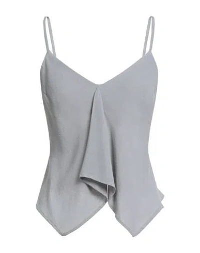 Alessia Santi Woman Top Grey Size 8 Viscose In Gray