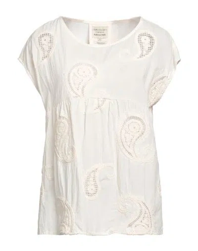 Alessia Santi Woman Top Ivory Size 10 Cotton In White