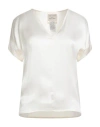 Alessia Santi Woman Top Ivory Size 2 Viscose