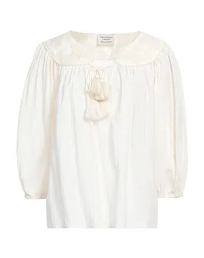 Alessia Santi Woman Top Ivory Size 6 Cotton, Viscose
