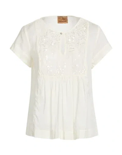 Alessia Santi Woman Top Ivory Size 6 Cotton In White