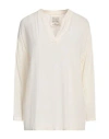 Alessia Santi Woman Top Ivory Size 6 Viscose In Neutral