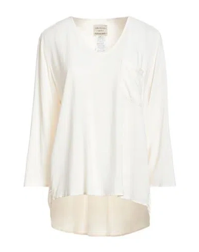 Alessia Santi Woman Top Ivory Size 8 Viscose, Cupro In White