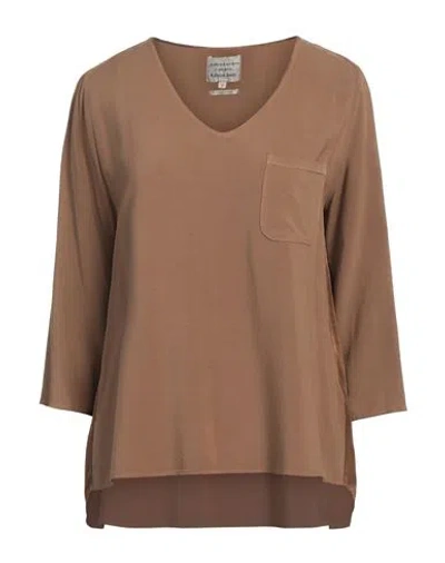 Alessia Santi Woman Top Khaki Size 4 Viscose, Cupro In Beige