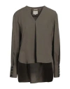 Alessia Santi Woman Top Khaki Size 8 Cotton In Beige