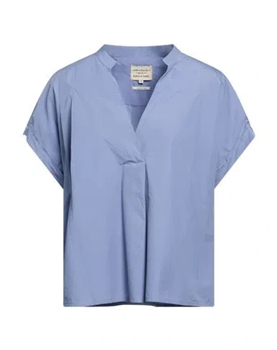 Alessia Santi Woman Top Light Blue Size 4 Cotton