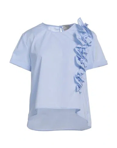 Alessia Santi Woman Top Light Blue Size 6 Cotton