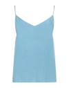 Alessia Santi Woman Top Light Blue Size 6 Viscose, Cupro