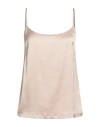 Alessia Santi Woman Top Light Brown Size 6 Viscose, Elastane In Multi