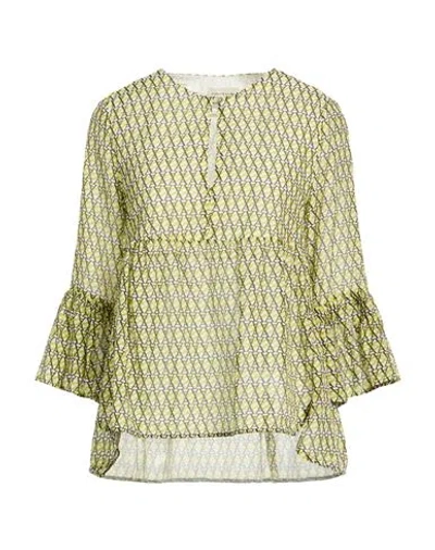 Alessia Santi Woman Top Light Green Size 4 Cotton, Silk