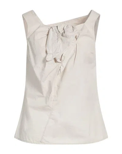 Alessia Santi Woman Top Light Grey Size 8 Cotton In Neutral