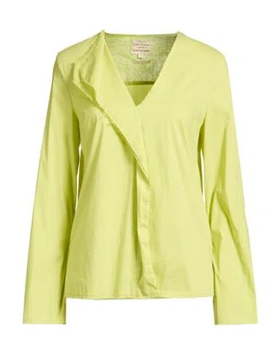 Alessia Santi Woman Top Lime Green Size 6 Cotton, Polyamide, Elastane