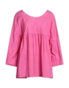 Alessia Santi Woman Blouse Magenta Size 12 Cotton