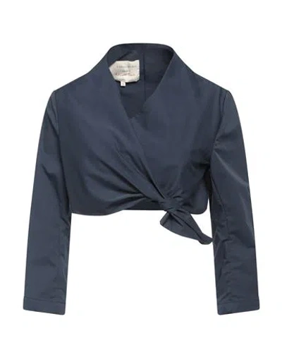 Alessia Santi Woman Top Midnight Blue Size 6 Cotton, Polyamide, Elastane