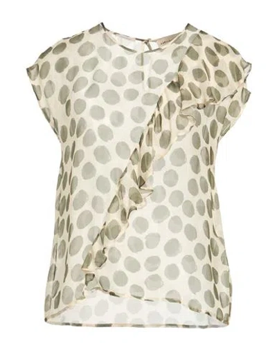 Alessia Santi Woman Top Military Green Size 4 Viscose, Silk