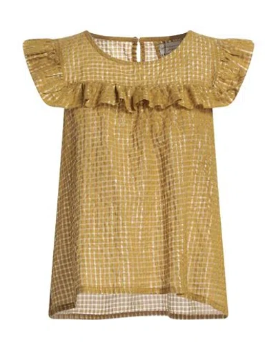 Alessia Santi Woman Top Mustard Size 6 Polyester, Cotton In Yellow