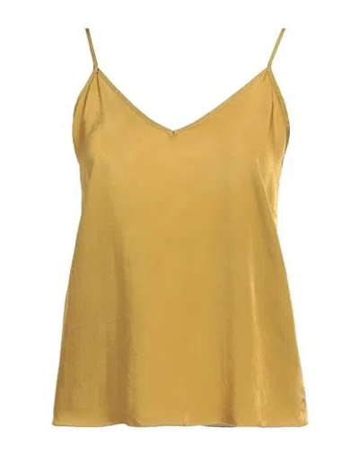 Alessia Santi Woman Top Mustard Size 8 Viscose, Cupro In Yellow