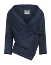 Alessia Santi Woman Top Navy Size 12 Cotton, Polyamide, Elastane
