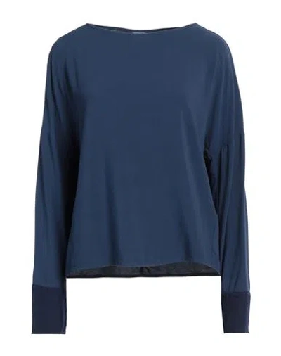 Alessia Santi Woman Top Navy Size 4 Viscose, Cupro In Blue